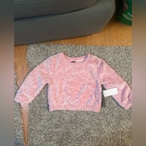 Star Ride pink Fuzzy Heart Shirt little girls size 3t New with tags